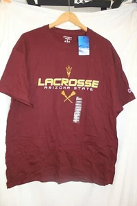 Arizona State Lacrosse NWT Champion mens maroon XL t shirt - Picture 1 of 5