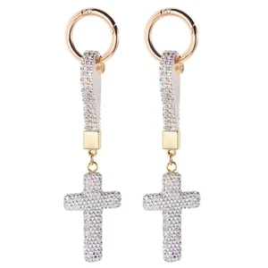  2 Pcs Sparkly Keychain Truck for Men Blessing Keyring Cross Pendant - Foto 1 di 12