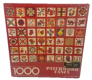 ⭐ NEW Vintage Springbok PATCHWORK FANCY 1000pc King Size Jigsaw Puzzle PZL5903 ⭐ - Picture 1 of 2