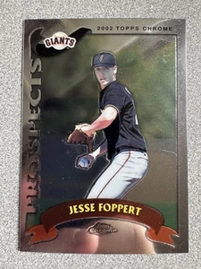2002 Topps Traded & Rookies Chrome Jesse Foppert Rookie Card #T212 Giants - Picture 1 of 2