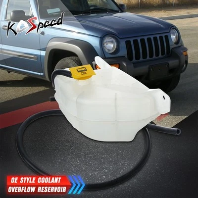 Tanque de garrafa reservatório de transbordamento de líquido de arrefecimento estilo original com tampa para 02-05 Jeep Liberty 2.4 - Imagem 1 de 4