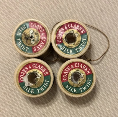 Vintage Coats & Clark's Silk Twist Thread - Lot of 4 - Image 1 of 3