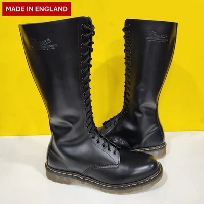 💥Dr. Martens Doc England MIE Rare 90's Vintage Black 9663 Boots UK12 US13💥 - Image 1 of 4