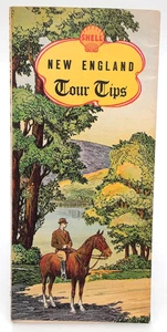 Shell New England Tour Tips Reiseprospekt 1937 ausklappbar Vintage - Bild 1 von 2