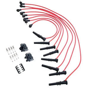 2x Ignition Coil & 8 Spark Plugs Wire Set for Ford Crown Victoria 4.6L V8 96-97 - Picture 1 of 12