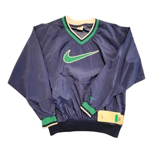 Vintage Nike Boys Windbreaker Jacket Large 18-20 Blue Big Center Swoosh Y2K 90s - Picture 1 of 11