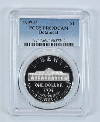 1997-P Botanical Gardens Commemorative Dollar PR69 DCAM PCGS Blue Label *4533 - Image 1 of 4