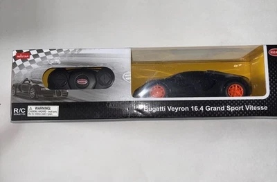 RASTAR 1:14  BUGATTI GRAND SPORT VITESSE Black & Orange Remote CONTROL CAR NEW - Image 1 of 4