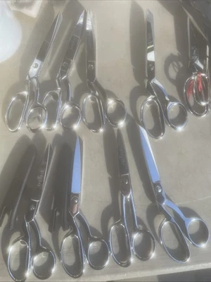 Lot Of 8 Gingher Tailor Scissors with Knife Edge  8” - Image 1 of 4