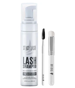 Champú de extensión de pestañas 6,76 oz líquidas/200 ml + cepillo/limpiador en espuma de párpados/fue - Imagen 1 de 12