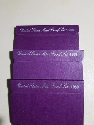 US Mint 1989/1990/1991 Clad Proof Sets with original packaging - Image 1 of 4
