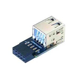 Upward/Left/Right Optional ADP9U2-ND1 9PIN to Dual USB2.0 Converter Motherboard - Afbeelding 1 van 15