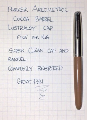 Parker 51 Especial Aerométrico Barril de Cacao Lustraloy Tapa Plumín Fino Restaurado Foto 1 de 4