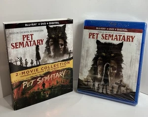 Pet Sematary 2-Movie Collection (Blu-ray+DVD) New Sealed - Foto 1 di 6