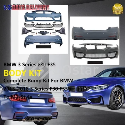 New Bumper Body Kit Fits 13-18 BMW 3 Series F30 F35 330i 320i To M3-Style Model — 第 1/4 张图片