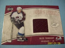 2005-06 Upper Deck (Ice) "Frozen Fabrics" Game-Worn Jersey # FF-AT Alex Tanquay!