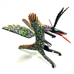 Vicente Hernandez Vasquez Holz geschnitzt Drache Alebrije Volkskunst - Bild 1 von 11