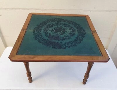 Ancienne table à jeux avec plateau portefeuille Louis-Philippe XIXème - Photo 1/4