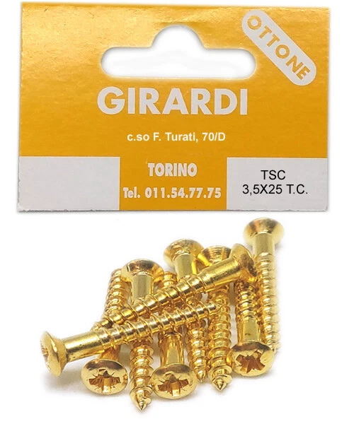 VITE A LEGNO IN OTTONE TESTA SVASATA C/CALOTTA mm3,5x25 TAGLIO CROCE - DIN 7995 - Immagine 1 di 1