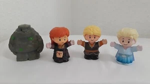 Fisher Price Disney Little People Frozen 4 Figures Elsa Anna & Kristoff & Rock - Picture 1 of 11