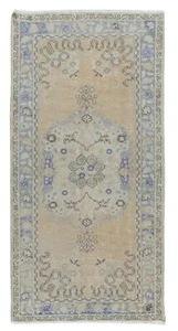 3.2x6.5 Ft Hand Knotted Turkish Rug with Soft Colors, Mid-20th Century Carpet - Picture 1 of 5