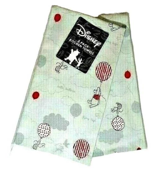 Winnie The Pooh and Pigglet Hello 2 Kitchen Towels Cotton 26x16