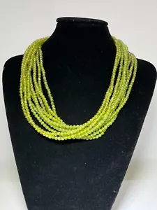 Peridot Halskette oder 3-fach Armband 5mm Grün Edelstein Naturstein Heilstein - Bild 1 von 6