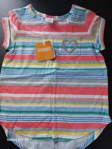 NWT Gymboree Striped Sequin Heart Pocket Tunic Top Size 5 (G1) - Picture 1 of 2