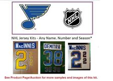 NHL St. Louis Blues Lettering Custom Jersey Kit ANY YEAR Name Number Year UNSEWN