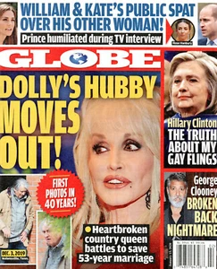 Globe Magazine January 13 2020 Dolly Parton Hillary Clinton George Clooney - Imagen 1 de 3