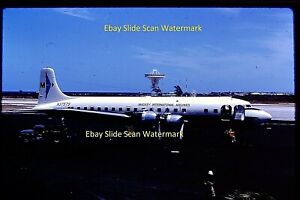 Original Slide Douglas DC-6-B Mackey International Airlines Airplane 1973
