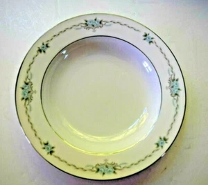Style House "Corsage" Fine China Bowls 8.5"- Made in Japan White Silver Blue - Picture 1 of 8