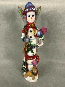Lenox Bleistift Schneemann Wintersport Figur 2004 Deko Schneemänner Box und COA - Bild 1 von 7