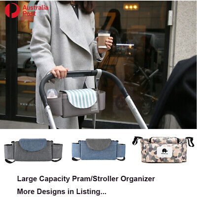 Large Pram Stroller Organiser Nappy Bag Pouch Milk Bottle Baby Gift Hanger • 15$