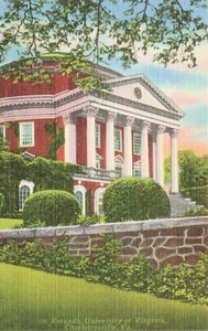 Rotunda University of Virginia Charlottesville VA Vintage Linen PC - Picture 1 of 2