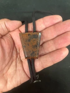 Mahogany Obsidian Western Bolo Tie Michigan - Picture 1 of 2