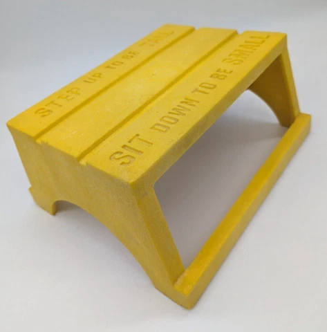 Vintage Empire Yellow Step Up To Be Tall Sit Down Be Small Stool 1979 - RARE Cover