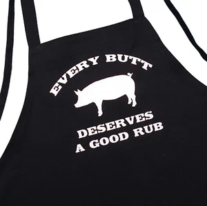 Divertido delantal de barbacoa Every Butt Merece un buen frotamiento, negro, delantales de cocina para hombre - Imagen 1 de 4