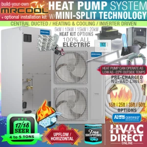 MRCOOL Universal 4-5 Ton 17-18 SEER Inverter Heat Pump Split System Air Con Kit - Picture 1 of 11