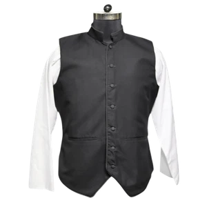 Handmade Black Pastor Vest - Quality Polyester Fabric - Custom Fit - Picture 1 of 3