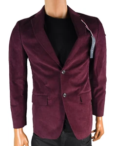 Tommy Hilfiger Mens Corduroy Sports Coat Jacket New 36R Burgundy Solid - Picture 1 of 9
