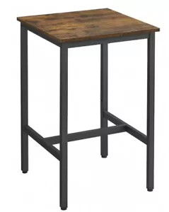 Industrial Bar Table Breakfast Kitchen Dining Room Furniture Vintage Tall Square - Picture 1 of 6