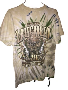 Laughlin Nevada 29th Annual 2011 River Run T Shirt 29TH Anniversary Tie Dye Skul - Picture 1 of 2