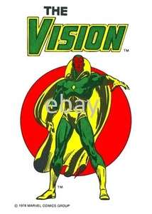 1978 Marvel CIRCLE PRINT featuring The VISION Avengers - Picture 1 of 1
