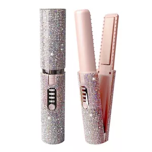 Cordless Hair Straightener and Curler 2 in 1, Portable Mini Cordless Flat Iro... - Picture 1 of 7