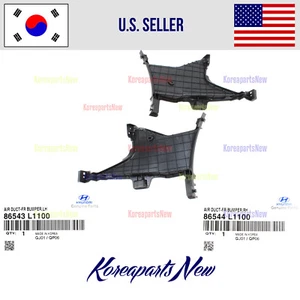 FRONT Bumper Duct Air Curtain Left + Right 2pc ⭐OEM⭐ Hyundai Sonata SE 2020-2023 - Picture 1 of 5