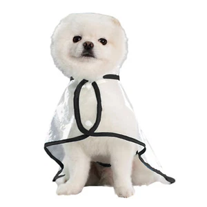 Portable Transparent Dog Rain Coat Waterproof Pet Raincoats with Poncho Hood - Picture 1 of 18