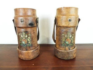 Dos cubos de bastón de paraguas británico portador de municiones de cuero de colección de la Segunda Guerra Mundial - Imagen 1 de 12