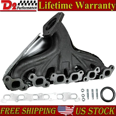 Conjunto de coletor de escape compatível com 2002-2005 Chevy Trailblazer 02-05 GMC Envoy 6cyl 4.2L - Imagem 1 de 4