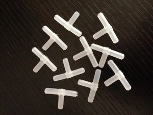 Conector de tubos transparente de válvulas T para acuario de línea aérea de 3 vías. 10x piezas - Imagen 1 de 4